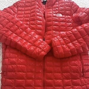 The North Face Thermoball Red Puffer Jacket